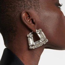 Crystal Me Square Hoop Earrings