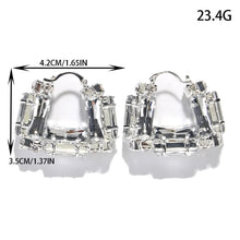 Crystal Me Square Hoop Earrings