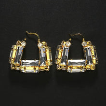 Crystal Me Square Hoop Earrings