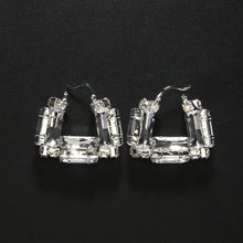 Crystal Me Square Hoop Earrings