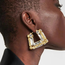 Crystal Me Square Hoop Earrings